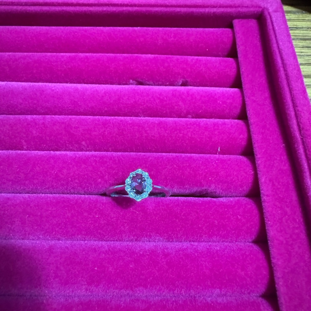 Elegant Silver and Blue Gemstone Ring